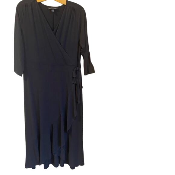Lane Bryant Dresses & Skirts - Lane Bryant Black Faux Wrap Dress plus size 16